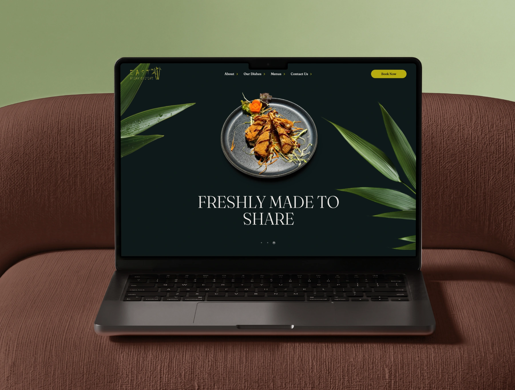 East Asian Cuisine restaurant landing page designed and developed by Dreivo