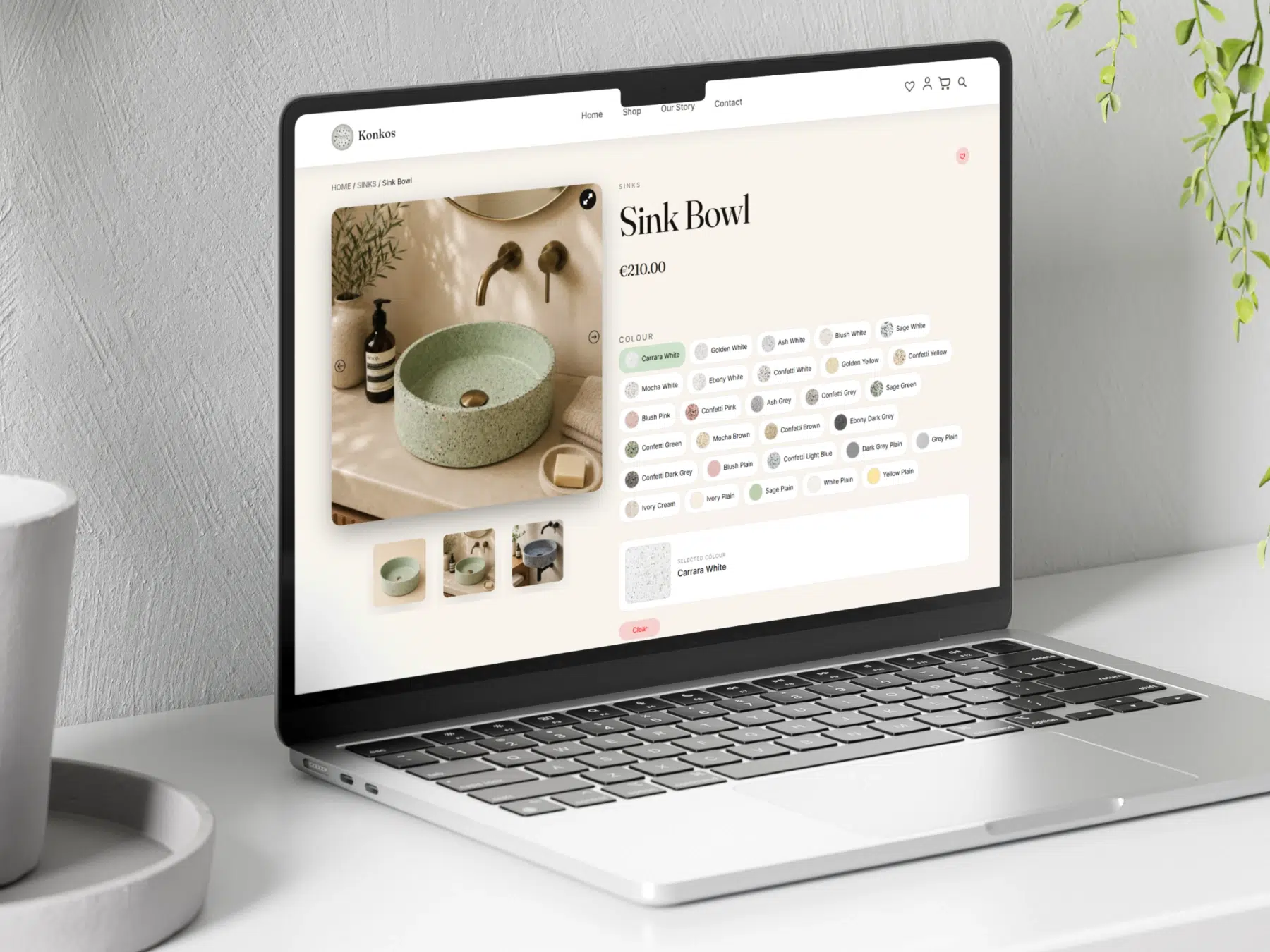 Konkos Home Decor WooCommerce website 1