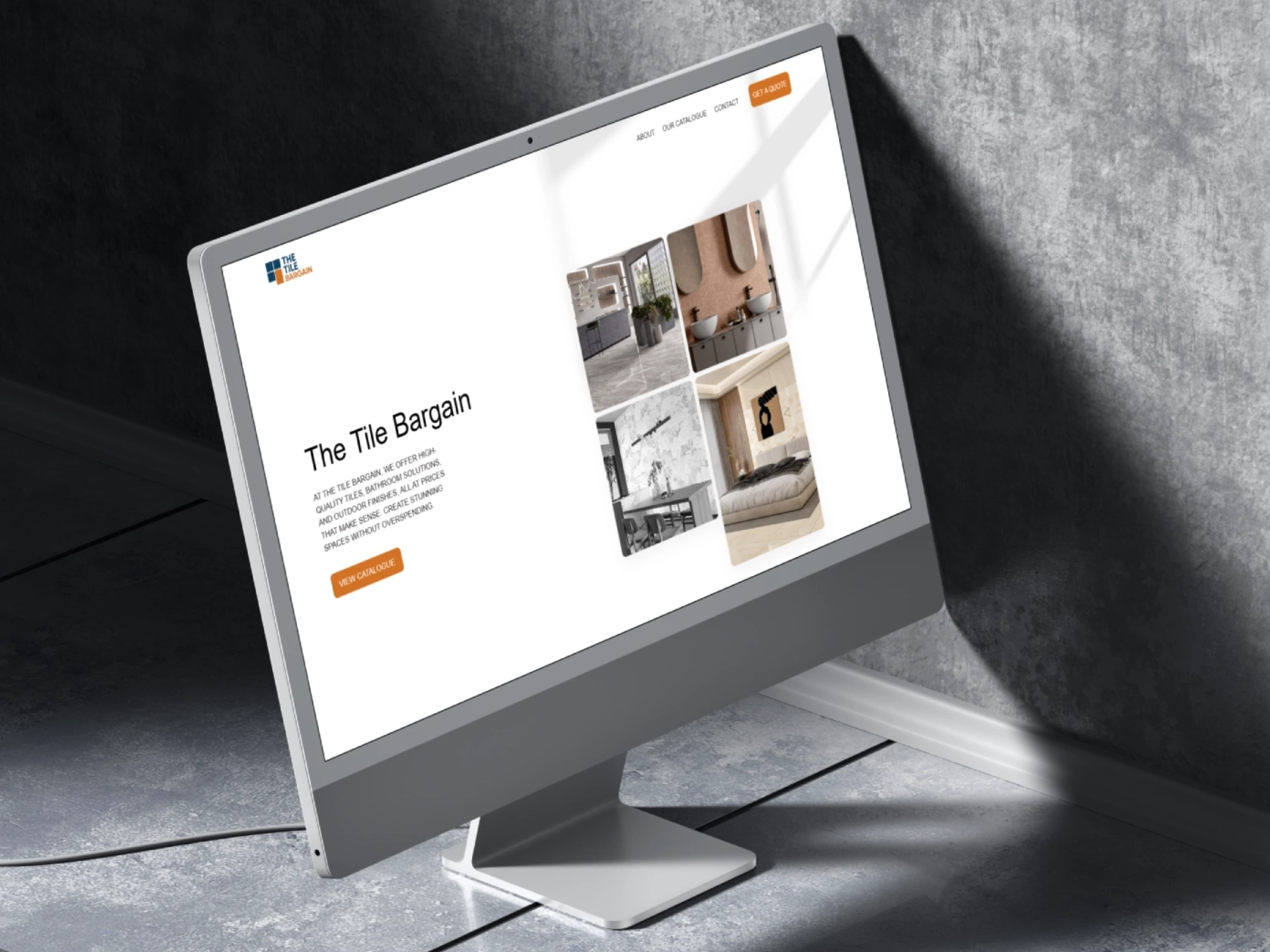 The Tile Bargain WordPress tile catalogue and quote request website designed by Dreivo